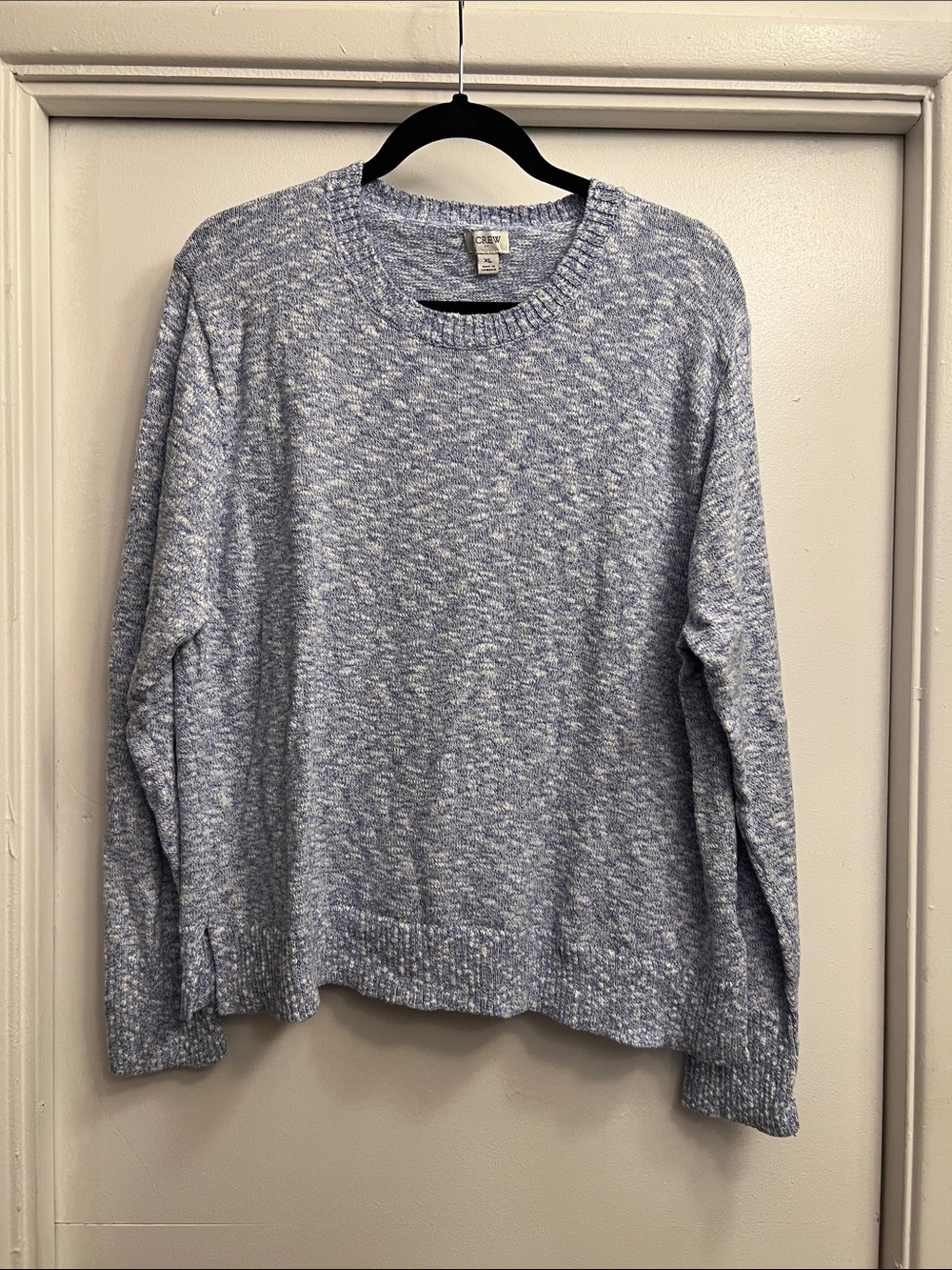 J Crew Factory Blue Crewneck Beach Sweater Size XL